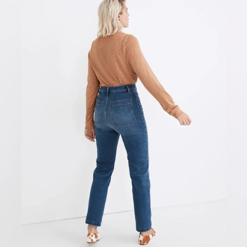 NWOT Madewell Classic Straight Full-Length Jeans in Marfield Wash Women’s 30 - Picture 4 of 13